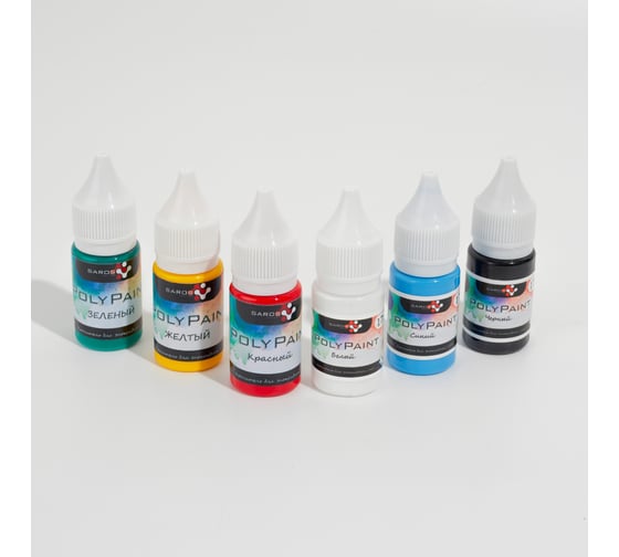 Набор красителей Saros Polymer PolyPaint СТАНДАРТ 6x17 гр, в коробе 10013