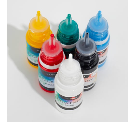 Набор красителей Saros Polymer PolyPaint СТАНДАРТ 6x17 гр, в коробе 10013