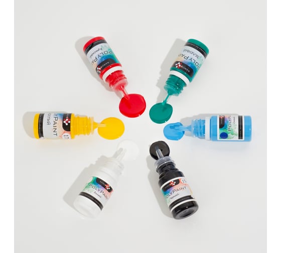 Набор красителей Saros Polymer PolyPaint СТАНДАРТ 6x17 гр, в коробе 10013
