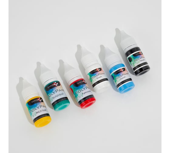 Набор красителей Saros Polymer PolyPaint СТАНДАРТ 6x17 гр, в коробе 10013