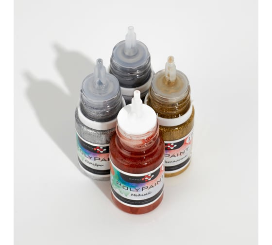 Набор красителей Saros Polymer PolyPaint МЕТАЛЛ 4x17 гр, в коробе 10011