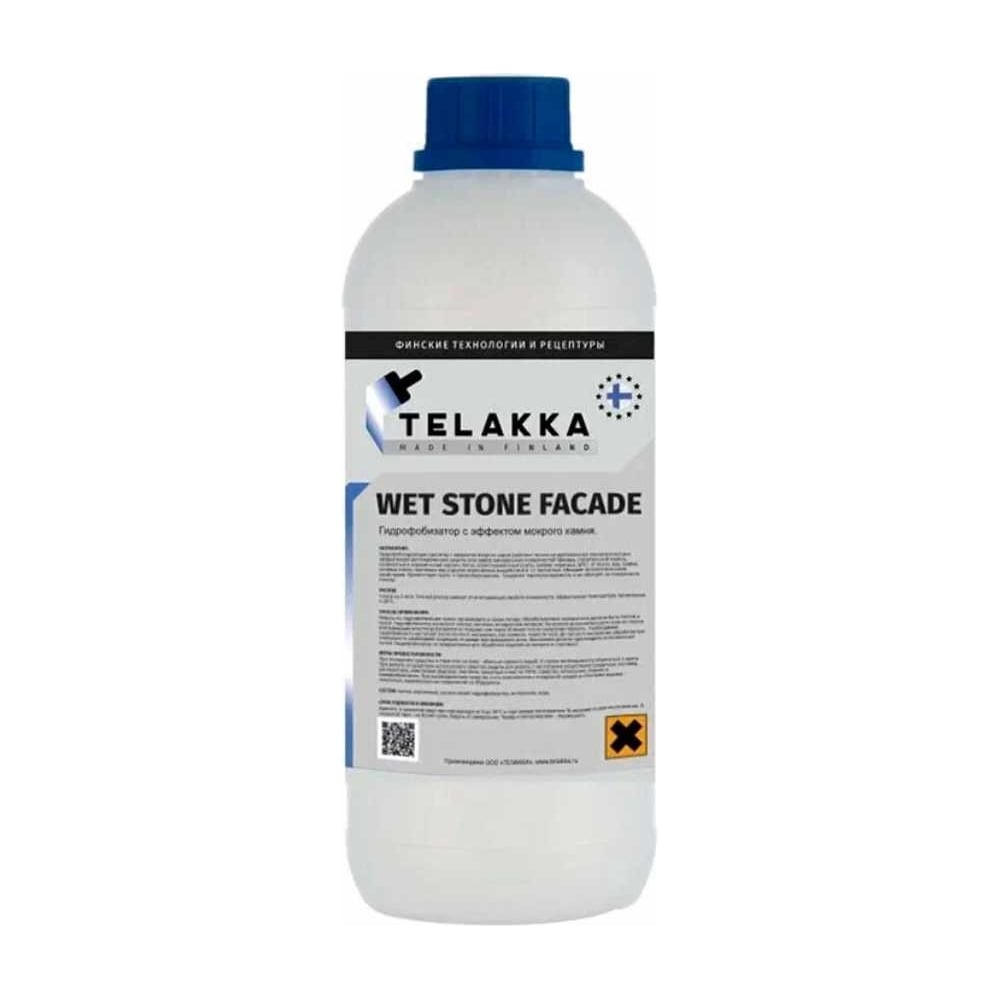 Пропитка с эффектом мокрого камня Telakka GIDROFOB WET STONE FACADE 1л ...