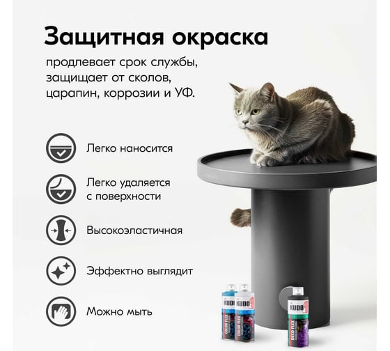 Жидкая резина KUDO DECO FLEX чёрная KU-5302
