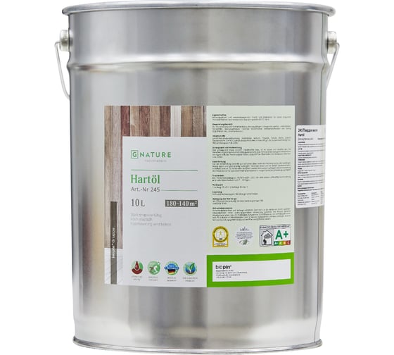 Твердое масло Gnature 245 Hartol, цвет: GN 3009, 10 л 2451000CGN3009 1