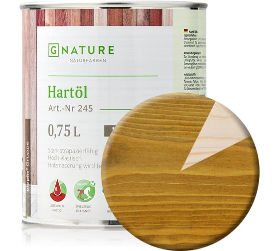 Твердое масло Gnature 245 Hartol, цвет: GN 2016, 0.75 л 2450075CGN2016