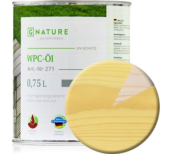 Масло для ДПК Gnature 271 WPC-OI 0,75 л 2710075