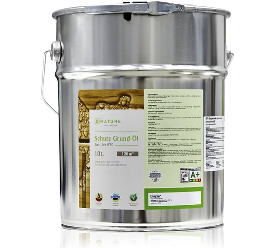 Защитный грунт-масло Gnature 870 Schutz Grund-OI 10 л 4011252987038