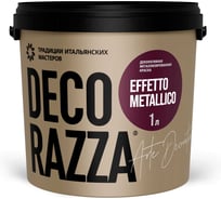 Декоративная металлизированная краска DECORAZZA Effetto metallico Bianco EM 103 1 л DEM103-1