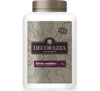 Декоративная металлизированная краска DECORAZZA Effetto metallico Argento EM 001 1 л DEM001-1