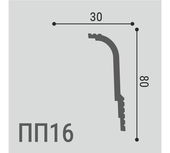 Карниз XPS POLYMER ПП 16 Де-Багет 00-00107895