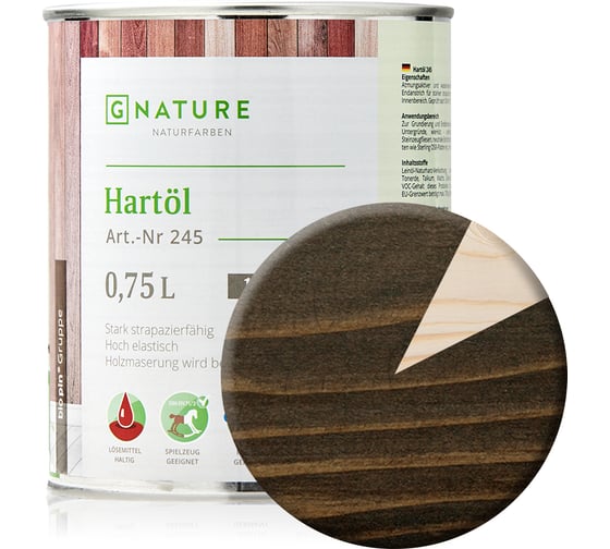 Твердое масло Gnature 245 Hartol, цвет: GN 2019, 0.75 л 2450075CGN2019