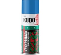 Грунт-эмаль по ржавчине матовая высокопрочная в баллончике KUDO RAL 5015 голубая KU-315015