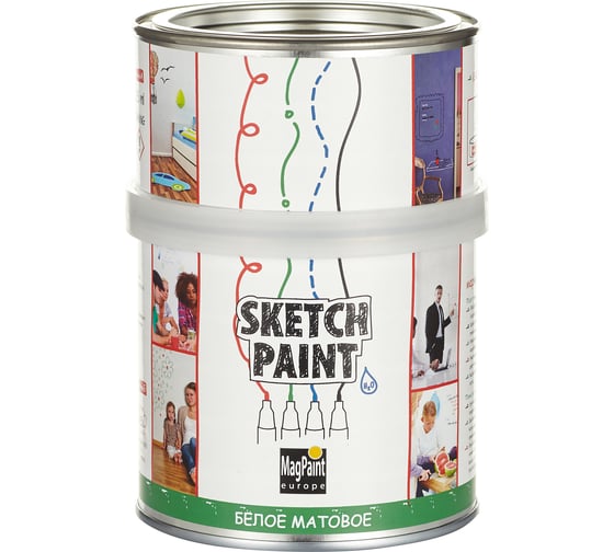 Маркерное покрытие MagPaint SketchPaint белое 0,5 л матовое SPWHM05RU 1