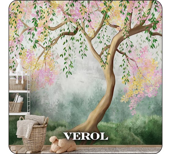 Фотообои на стену флизелиновые Дерево 3D 300x283 см, 8.49 м3 Verol 152-ФФО-05817