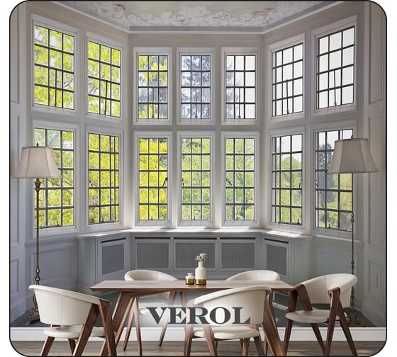 Фотообои на стену флизелиновые Окно 3D 300x283 см, 8.49 м2 Verol 213-ФФО-05888