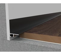 Микроплинтус ДИАЛ ПР-2334 напольный с заходом на стену 3 000 - 6063 Т6 серебро матовое 4687204783463