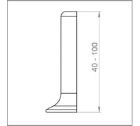 Угол внешний для плинтуса Диал 100 черный матовый 4687204783821