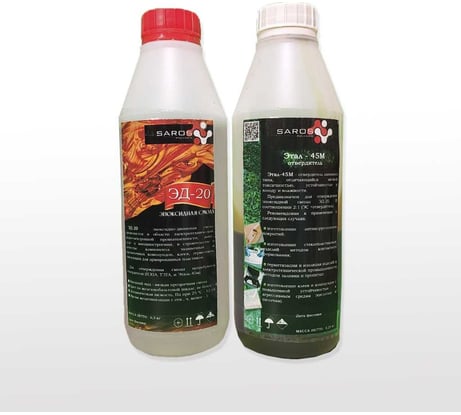 Эпоксидная смола Saros Polymer ЭД-20 500 г + этал-45 250 г 001018