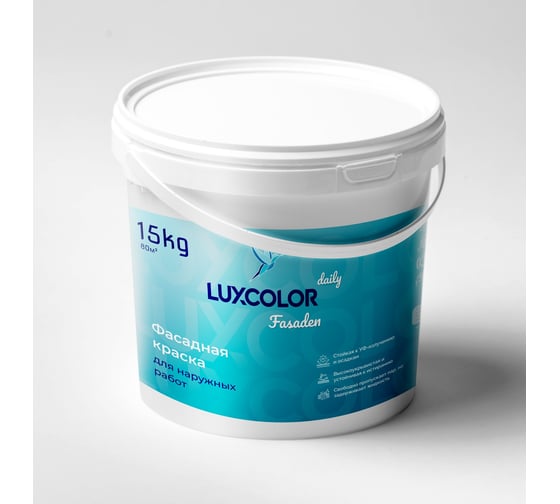 Краска LUXCOLOR DAILY FASADEN фасадная для наружных работ 15 кг LUXCLR-K-F-15