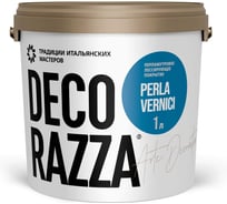 Финишное покрытие DECORAZZA Perla Vernici Argento PL001 1 л DPLV001 ARG-10