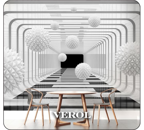 Флизелиновые фотообои на стену Verol 3D Абстракция, 500x283 см, 14,15 м2, в спальню, для кухни, моющиеся виниловые 217-ФФО-05891/