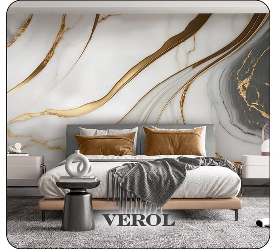 Флизелиновые фотообои на стену Verol 3D Мрамор 500x283 см, 14,15 м2 фото обои для кухни моющиеся виниловые 214-ФФО-05882/
