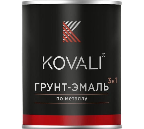 Грунт-эмаль KOVALI 3 в 1 матовая Бирюзово-зеленая RAL 6016 (0,8кг)  kov3.2.4.C.6016.0.8mat