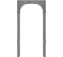 Арка Лесма стиль Палермо ПВХ темный бетон 700-1300х190х2250 со сводорасширителем ПШ-2П-ТБ