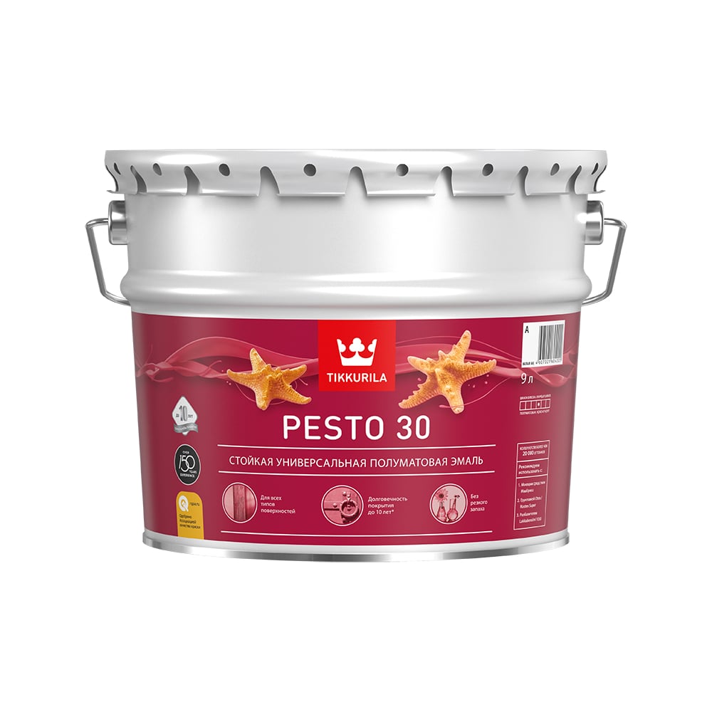 Краска Tikkurila PESTO 30 база С полуматовая 9 л 700001175 - выгодная ...