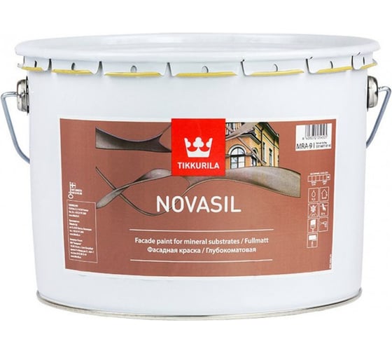 Фасадная краска TIKKURILA NOVASIL mrc 9 л 22226
