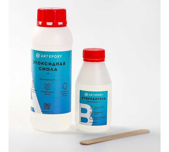 Эпоксидная смола для творчества ArtEpoxy прозрачная, быстросохнущая Quick, 600 г 21691