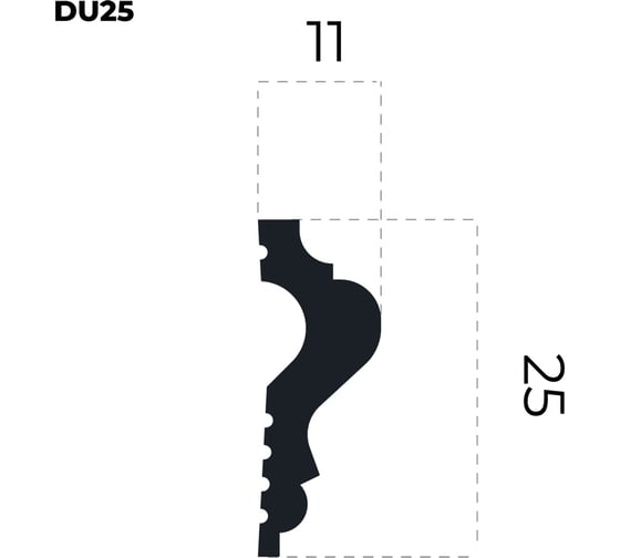 Молдинг ПРАЙМДЕКОР DU25 длина 2 м 20700