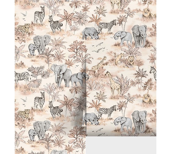Обои горячего тиснения WallSecret Safari 1,06x10,05 8903-13