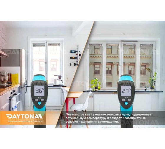 Пленка на окна солнцезащитная Daytona Серебро 15 (9м х 0.75м) MP1150075090