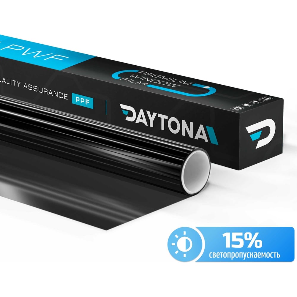 Тонировочная пленка для окон и интерьера Daytona черная 15 (3м х 0.75м)  MP1200075030 - выгодная цена, отзывы, характеристики, фото - купить в  Москве и РФ