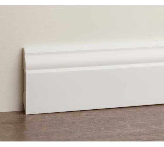 Плинтус UHD POLYMER 1 UHD 02/60 60x13x2000 Белый под покраску УТ000080884