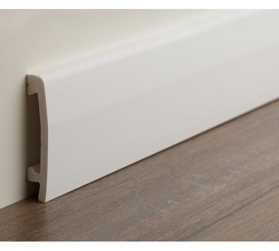 Плинтус UHD POLYMER 1 UHD 03/70C 70x14x2000 Белый под покраску УТ000080885