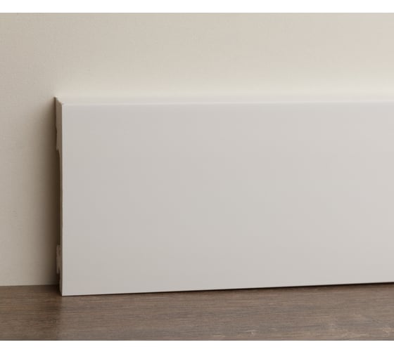 Плинтус UHD POLYMER 1 UHD 19/80С 80x15x2000 Белый под покраску УТ000080889