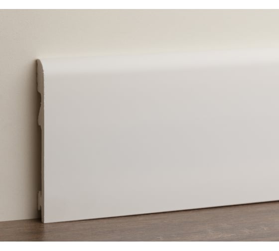Плинтус UHD POLYMER 1 UHD 11/100C 100x14x2000 Белый под покраску УТ000080888