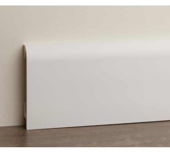 Плинтус UHD POLYMER 1 UHD 47/80 80x16,5x2000 12 Белый под покраску УТ000080893
