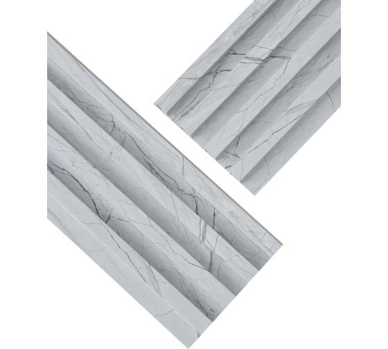 Реечные панели LAKO Комплект 10 шт., ПВХ Мрамор светлый 1000x160x23мм, 1,6м2 LKD-RE-P149-100CM-MEGA10 1