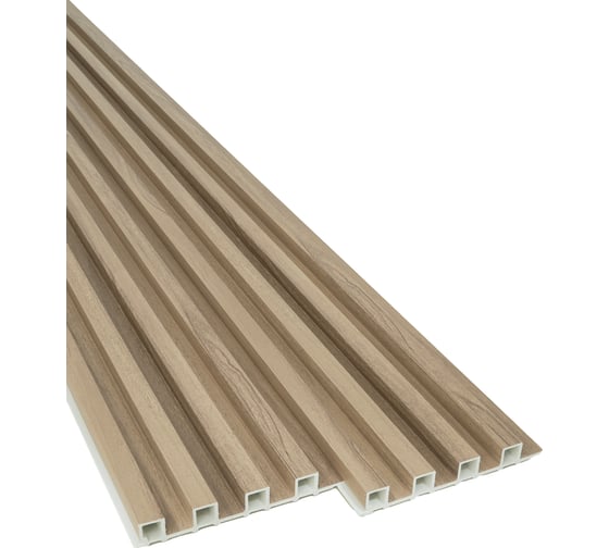 Реечные панели LAKO Комплект 20 шт., ПВХ Орех светлый 1000x160x23мм, 3,2м2 LKD-RE-P41-100CM-MEGA20