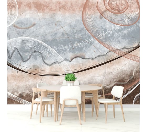 Фотообои ООО Первое ателье абстракции Хаотичные линейные узоры 400x270 см 150377-1-9-229542 1