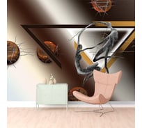 Фотообои ООО Первое ателье Абстрактные фигурки в треугольнике 300x185 см 141497-1-9-52513