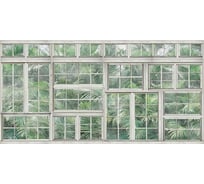 Фотообои ООО Первое ателье листья Расстекловка 200x100 см 94453-1-9-35155