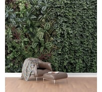Фотообои ООО Первое ателье листья Зеленая стена растений 225x100 см 94438-1-9-35081