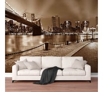 Фотообои ООО Первое ателье город Мост и набережная ночного города 180x100 см 78601-1-9-32373