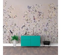 Фотообои ООО Первое ателье Птицы на цветущих ветках деревьев 300x190 см 98643-1-9-39473