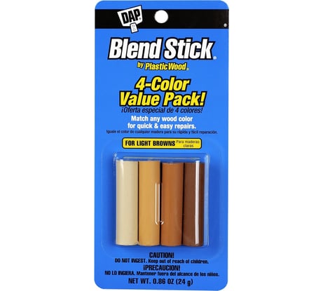 Набор стиков для быстрого ремонта деревянных поверхностей DAP BLEND STICK светлое дерево 04080
