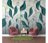 Фотообои ООО Первое ателье листья "Folium-стебли в зеленой гамме" 150x100 см ШхВ 109465-1-9-46402
